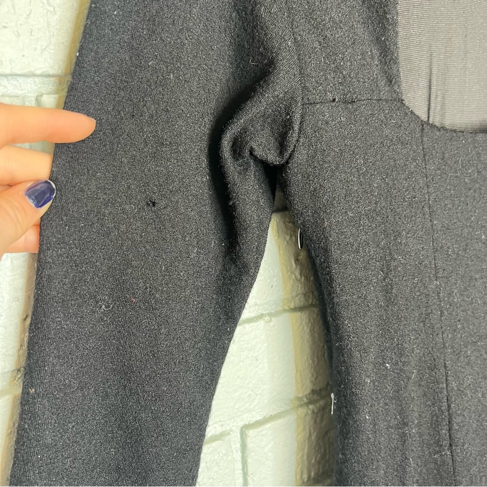 True Vintage Ronnie Heller MJ Black High Neck Dress Ruffle - Picture 8 of 14